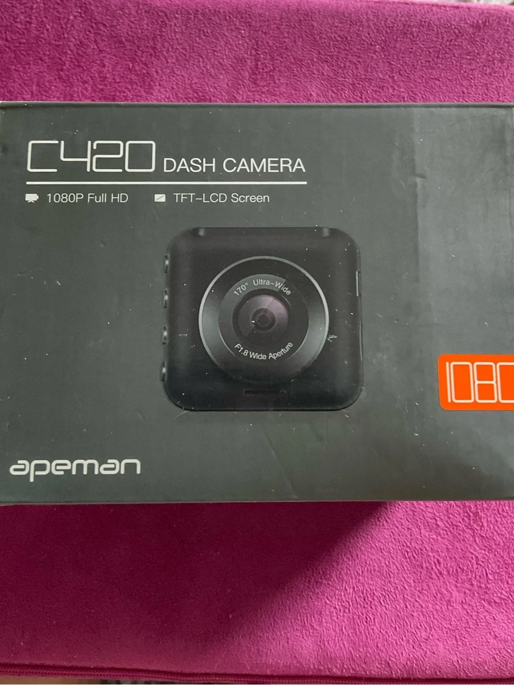 Apeman C420 Dash Camera - Black - 1080P Full HD, NIB